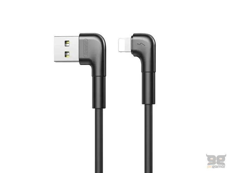 REMAX RC-014 Iphone 2.1A kabl silikonski 1m crni 