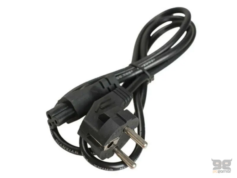 E-GREEN Kabl za napajanje - detelina 1.8m crni 