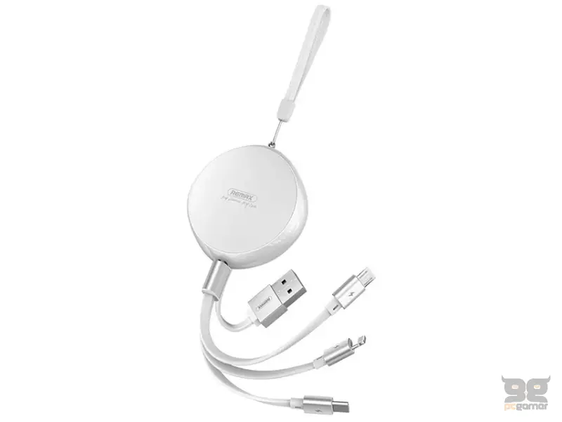 REMAX RC-185th 3u1 kabl 2.1A 1m beli 