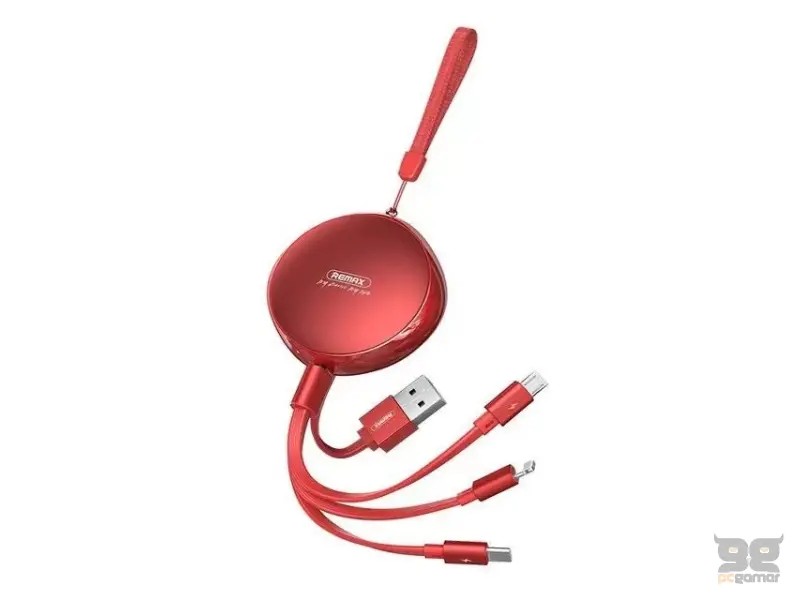 REMAX RC-185th 3u1 kabl 2.1A 1m crveni 