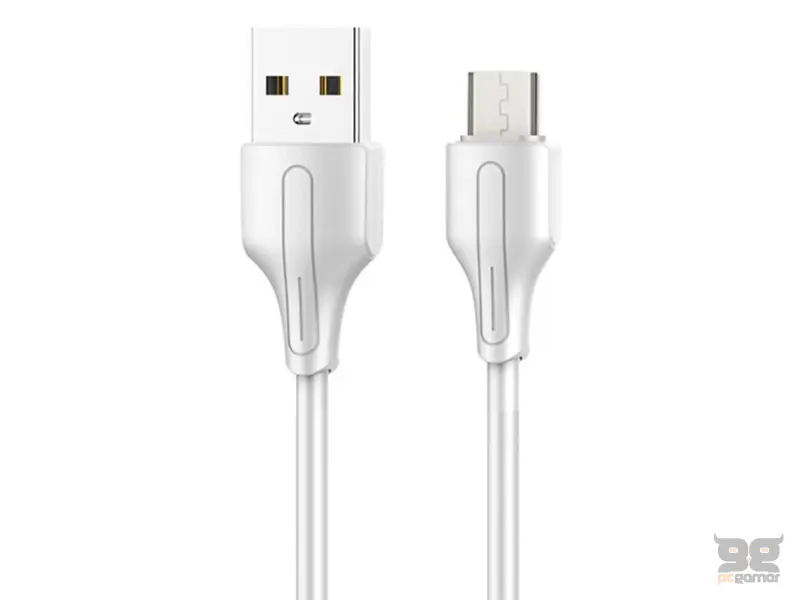 LDNIO LS541 Micro USB Kabl 2.1A 1m beli 