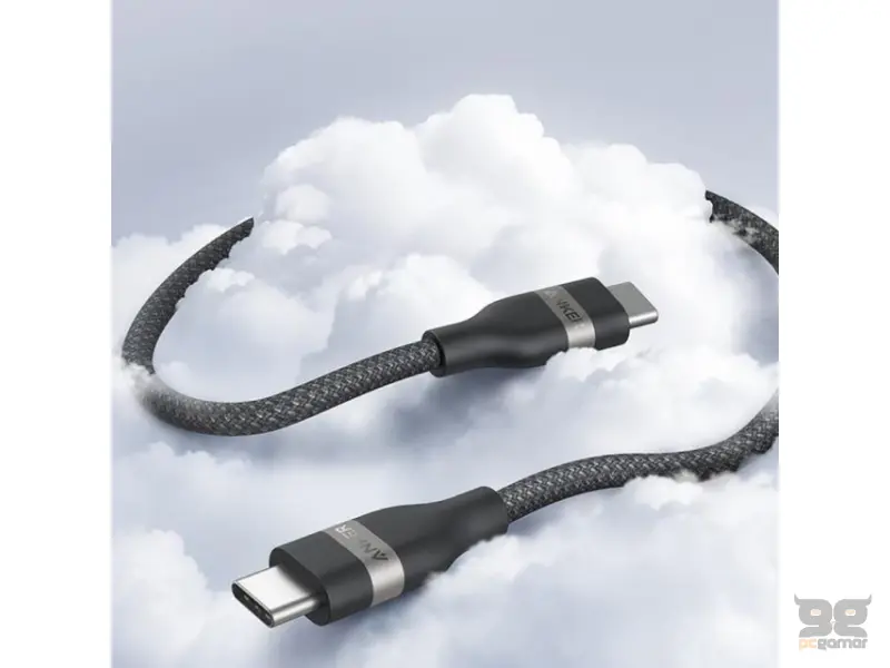 ANKER USB tip-C kabl M/M 0.9m, za Super brzo punjenje 240W/480Mbps, pleteni, crni 