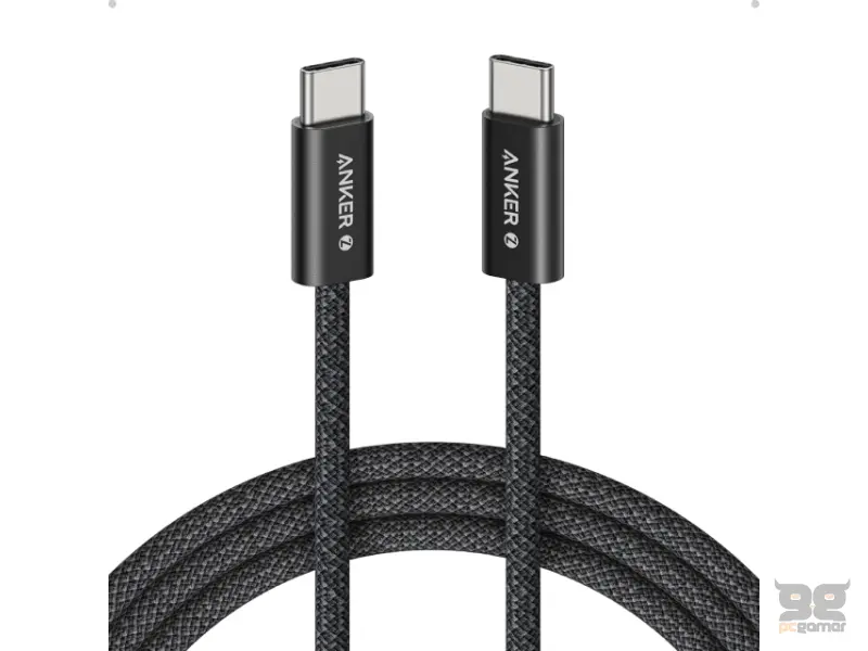 ANKER Zolo USB tip-C kabl M/M 1.8m, za Apple, super brzo punjenje 240W/480Mbps, pleteni, crni 