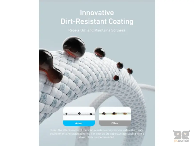 ANKER Zolo USB tip-C kabl M/M 1.8m, za Apple, super brzo punjenje 240W/480Mbps, pleteni, crni 