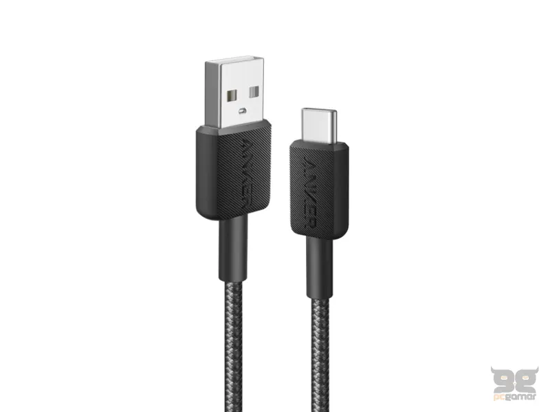 ANKER 322 USB tip-A na USB tip-C kabl M/M 1.8m, 18W, pleteni, crni 