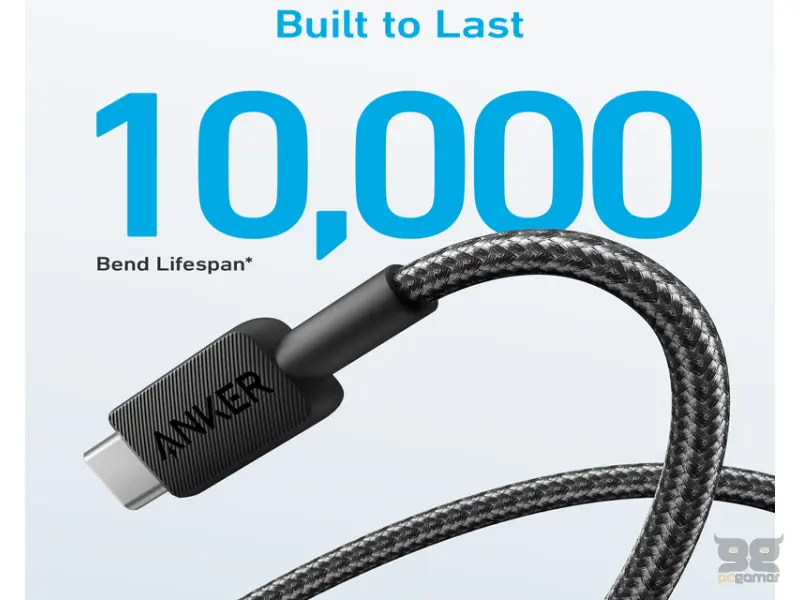 ANKER 322 USB tip-A na USB tip-C kabl M/M 1.8m, 18W, pleteni, crni 