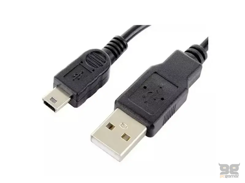 Cable USB - miniUSB 1,0 m 1A black bulk
