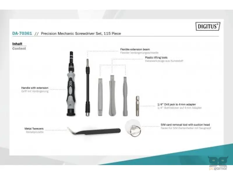 Digitus Precizni šrafciger sa 115 nastavaka