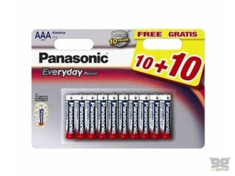 PANASONIC baterije LR03EPS/20BW-AAA 20 kom Alkalne Everyday