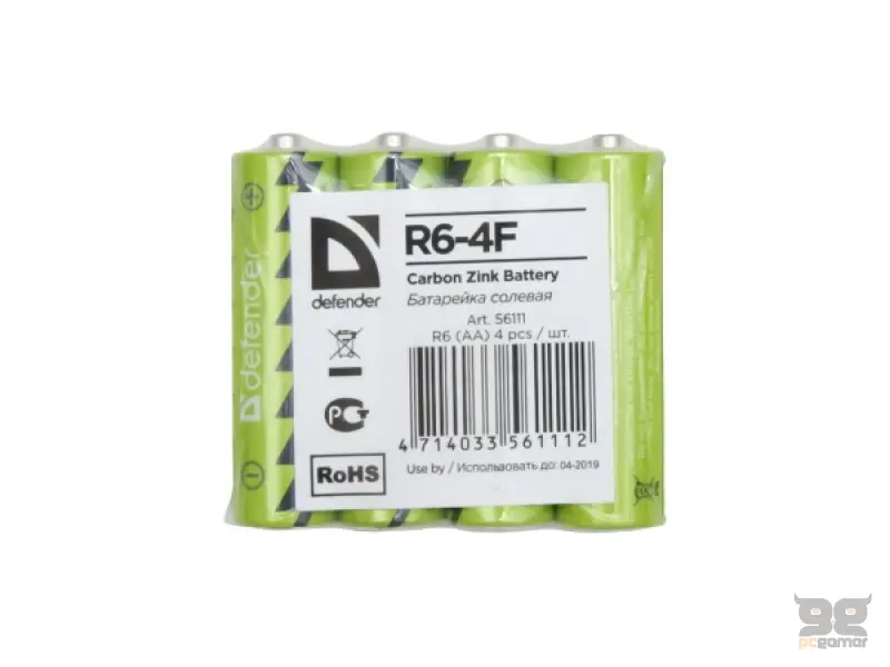 Defender Technology Carbon Zink AA batteries, 4 pcs.