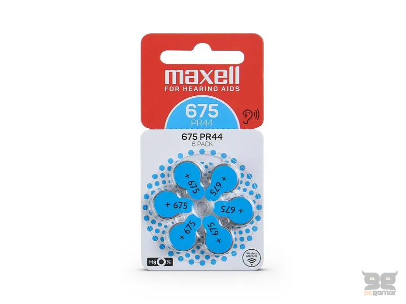Maxell Battery PR44 675 1/6