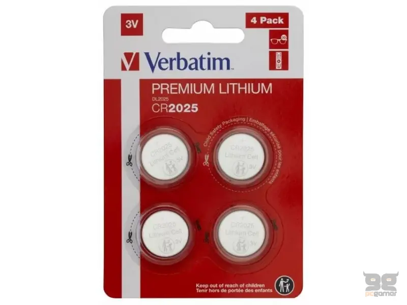 VERBATIM Baterije CR2025 3V 49532 4kom 