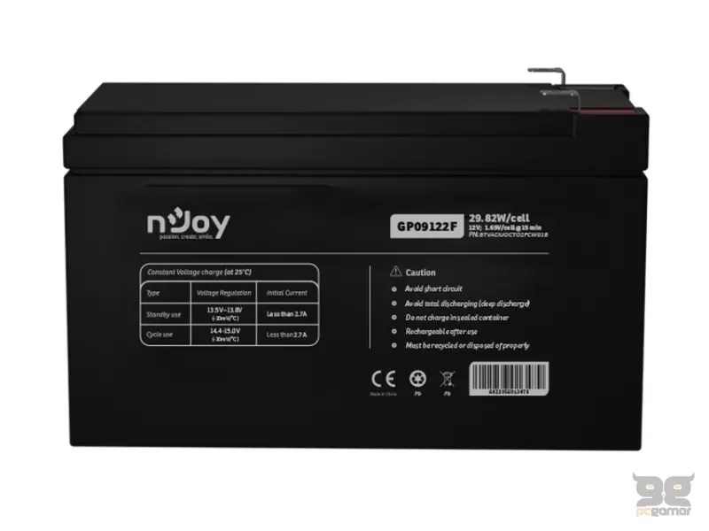 NJOY GP09122F baterija za UPS 12V 9Ah (BTVACIUOCTO2FCW01B) 