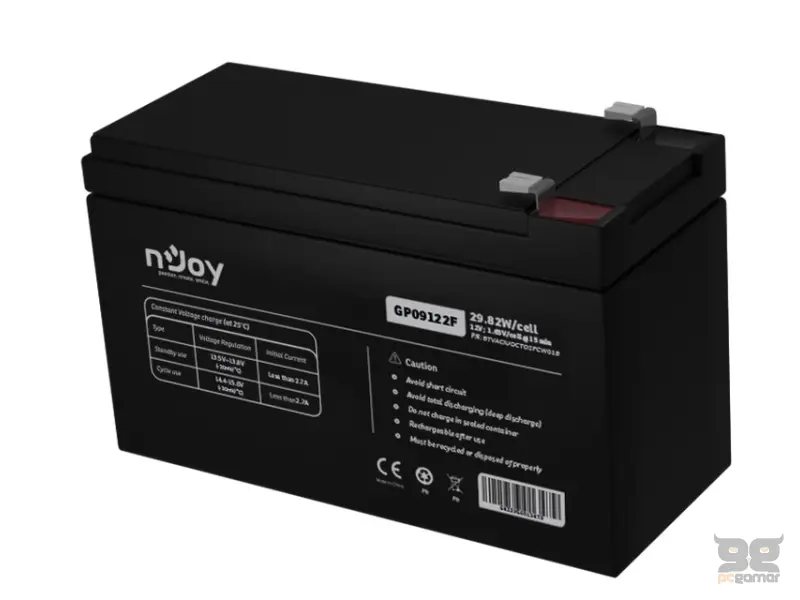 NJOY GP09122F baterija za UPS 12V 9Ah (BTVACIUOCTO2FCW01B) 