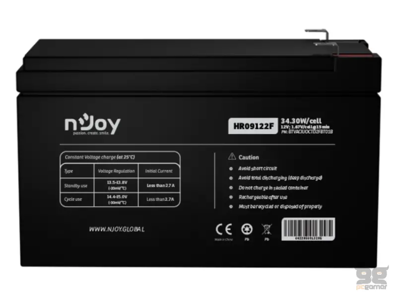 NJOY HR09122F baterija za UPS 12V 38.31W/cell (BTVACIUOCTD2FBT01B) 