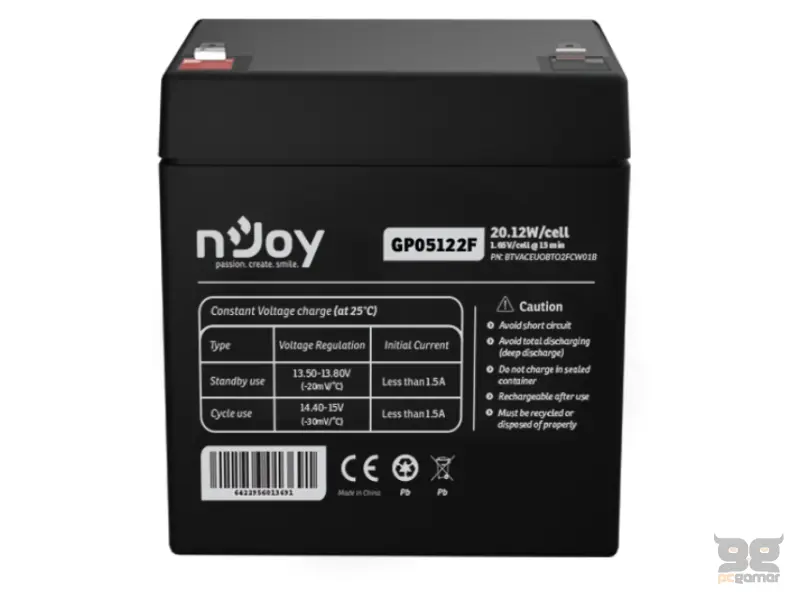 NJOY GP05122F baterija za UPS 12V 5Ah (BTVACEUOBTO2FCW01B) 