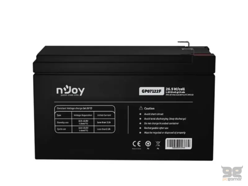 NJOY GP07122F baterija za UPS 12V 7Ah (BTVACGUOBTG2FCW01B) 