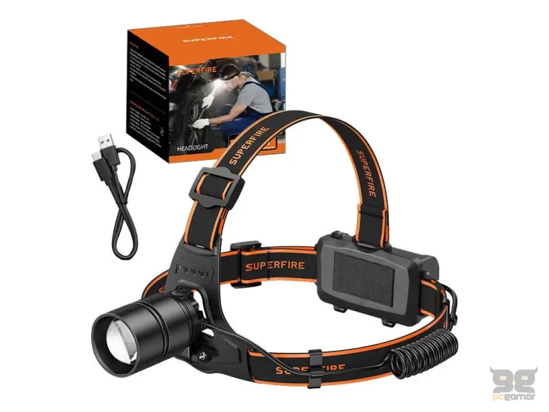 Superfire HL71 baterijska lampa 500Im USB-C