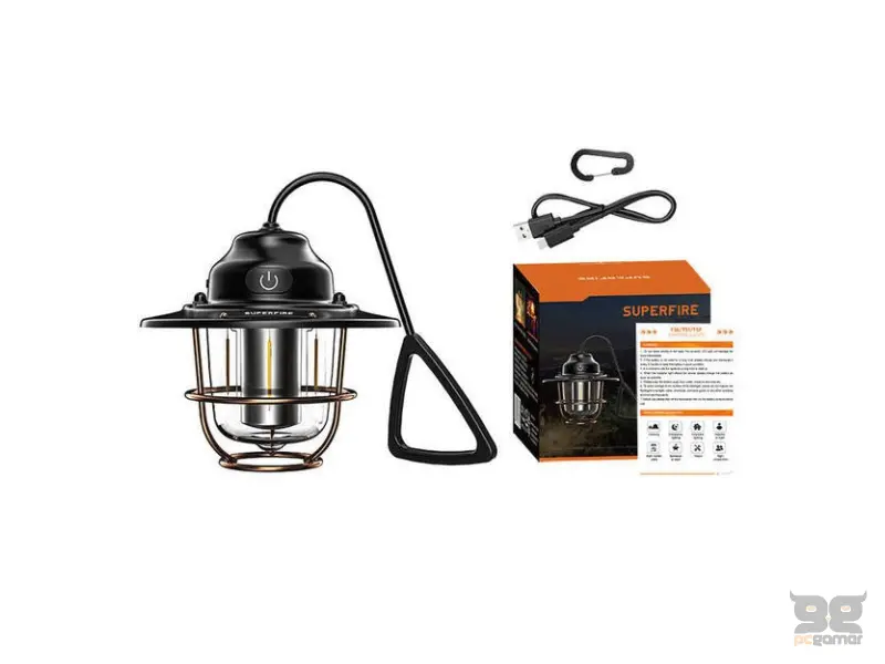 Full set: Kamp svetiljka (baterija ukljucena) + USB kabl T57