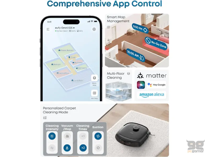 ANKER Eufy Omni E25 HydroJet Robot Usisivač sa bazom crni 