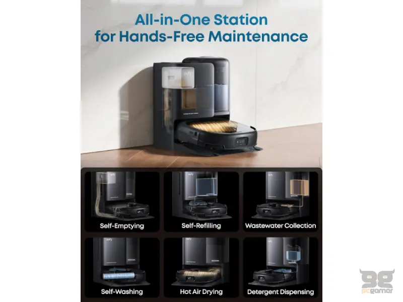 ANKER Eufy Omni E25 HydroJet Robot Usisivač sa bazom crni 