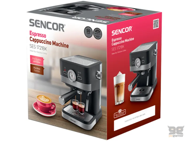 SENCOR SES 1721BK Aparat za espresso kafu 
