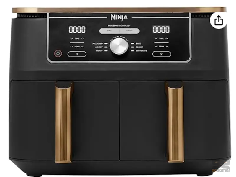 NINJA AF400EU, Airfryer, dupla korpa, 9.5L, dozvoljeno pranje u mašini