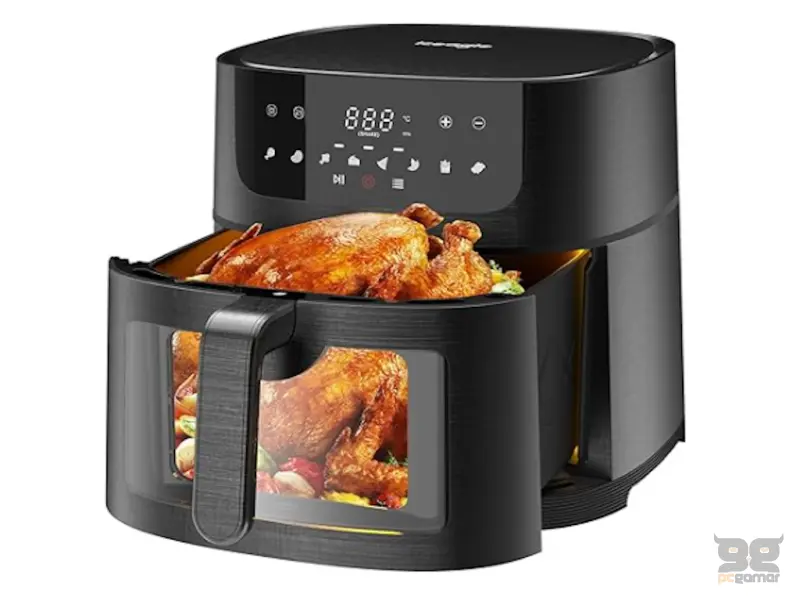 NINJA AF451EU, Airfryer, dupla korpa/ 9.5L, dozvoljeno pranje u mašini + digital termometar za hranu