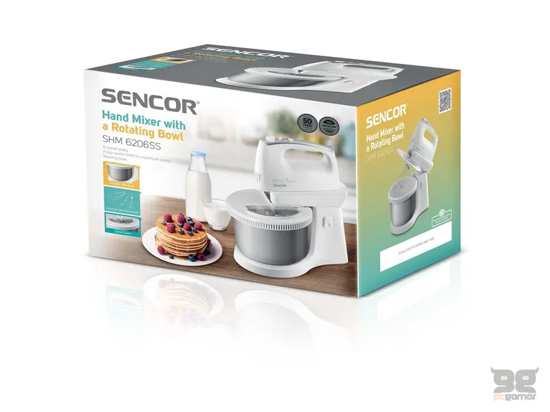 SENCOR SHM 6206SS Ručni mikser sa rotirajućom posudom 