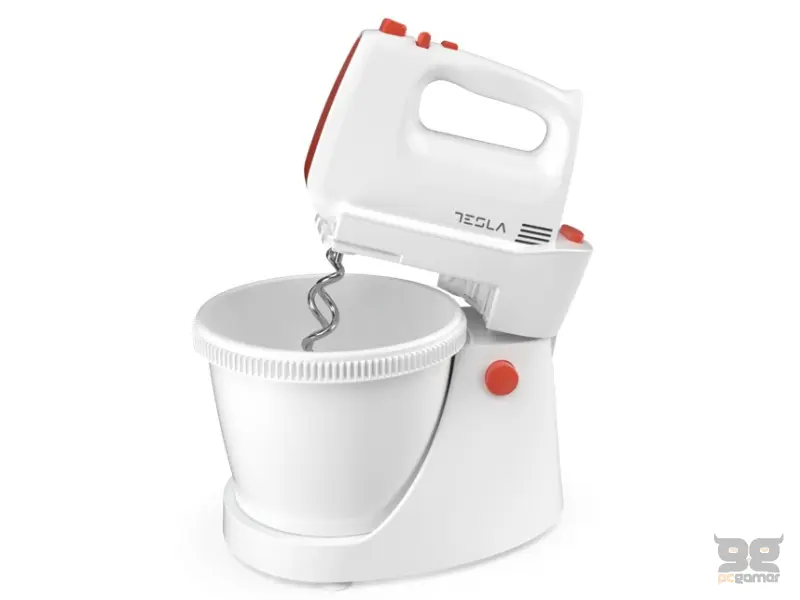 Tesla MX501WRB Mikser sa posudom, 500W, 3 l, plastika, bijeli-crveni