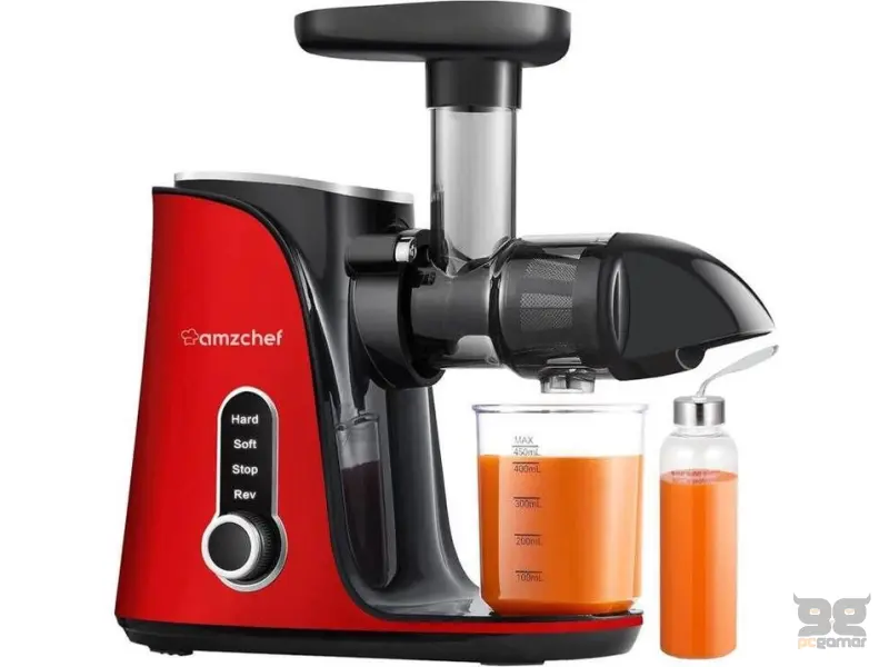 AMZCHEF Slow Juicer GM3001-RD Red