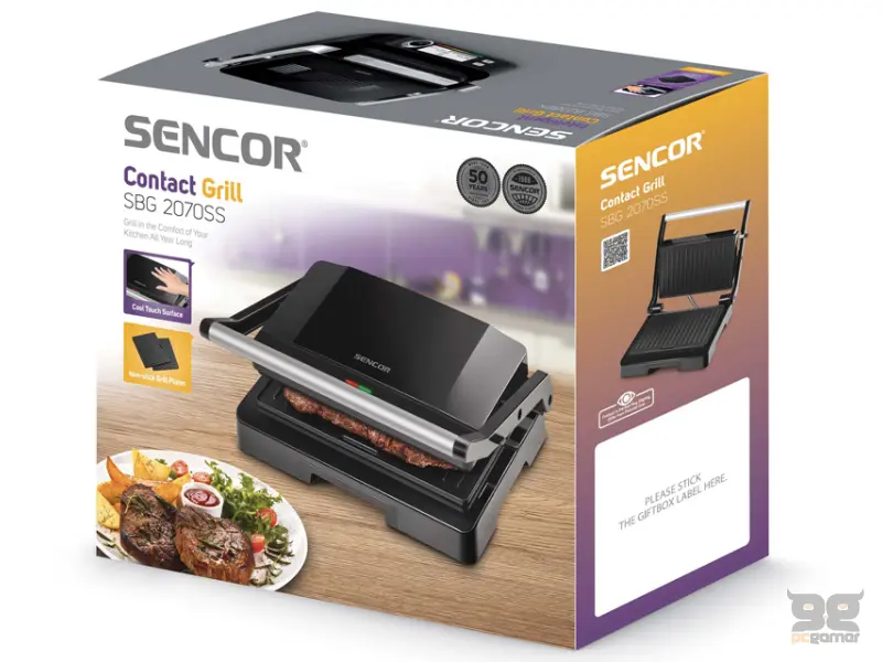 SENCOR SBG 2070SS kontaktni roštilj 