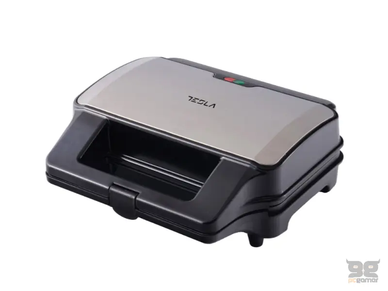 Tesla MG201BX, toster, crni/inox, 3 promjenjive ploče, perivo u mašini, non-stick