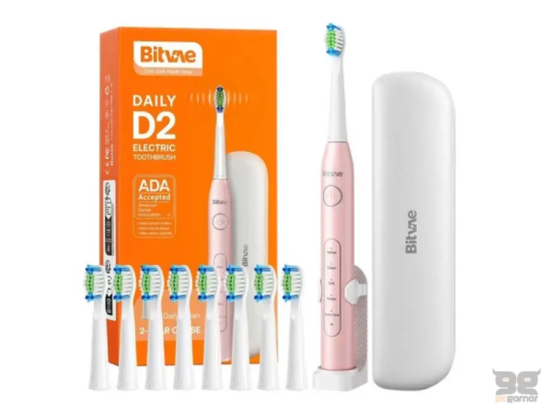 Bitvae Toothbrush D2 pink with travel case