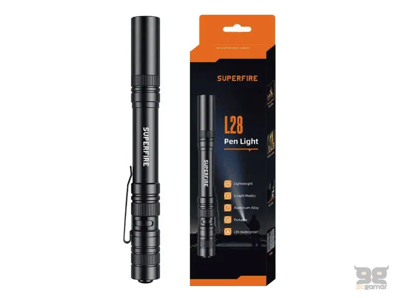 Superfire L28 Full sets:Flashlight +box+battery