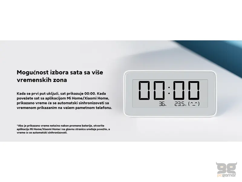 Mi Temperature and Humidity Monitor Clock