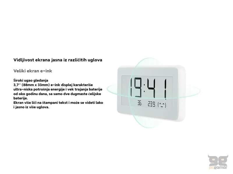 Mi Temperature and Humidity Monitor Clock