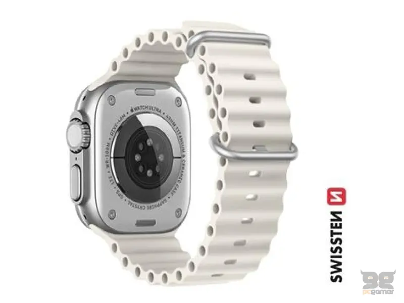 Swissten Silicone band for Apple watch, marine straps, stone grey (42, 44, 45, 49) mm