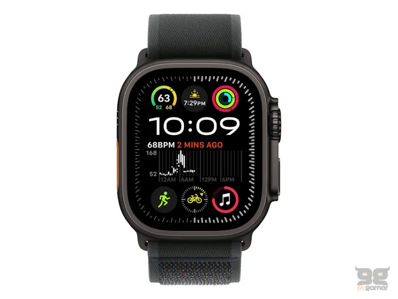 APPLE Watch Ultra2 v2 Cellular 49mm Black Titanium Case with Black Trail Loop - M/L (mx4v3se/a) 