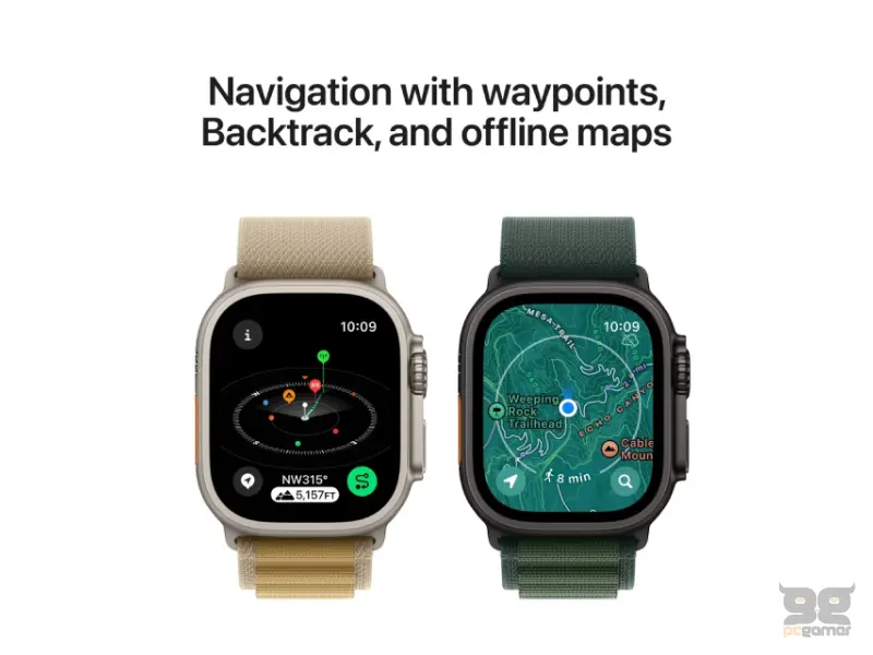 APPLE Watch Ultra2 v2 Cellular 49mm Natural Titanium Case with Natural Titanium Milanese Loop - M (mx5r3se/a) 