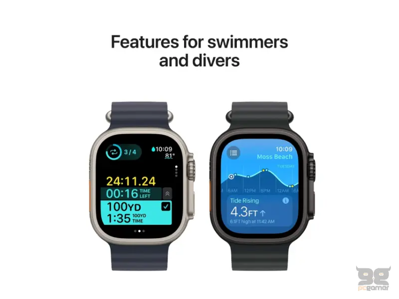 APPLE Watch Ultra2 v2 Cellular 49mm Natural Titanium Case with Natural Titanium Milanese Loop - M (mx5r3se/a) 