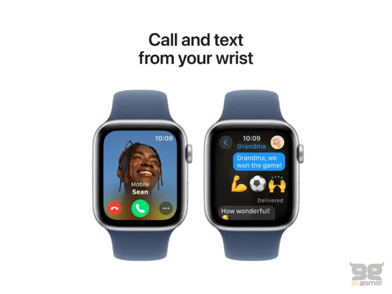 APPLE Watch SE2 v3 GPS 44mm Silver Alu Case with Denim Sport Band - S/M (mxeq3qv/a) 