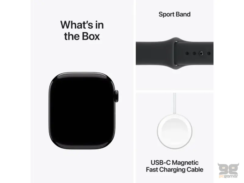 APPLE Watch Series 11 GPS 46mm Jet Black Aluminium Case with Black Sport Band - M/L (meux4et/a) 