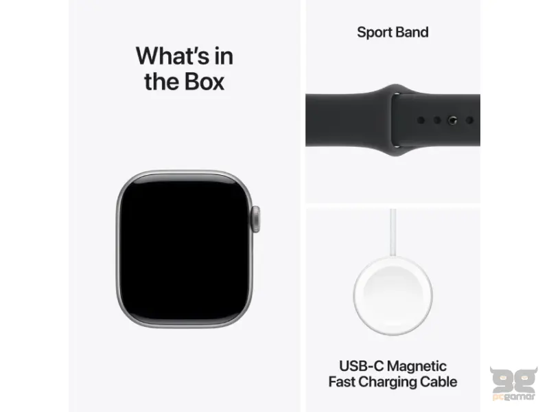 APPLE Watch Series 11 GPS 46mm Space Grey Aluminium Case with Black Sport Band - M/L (mev44rk/a) 