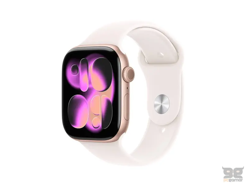 APPLE Watch Series 11 GPS 46mm Rose Gold Aluminium Case with Light Blush Sport Band - M/L (mev74et/a) 
