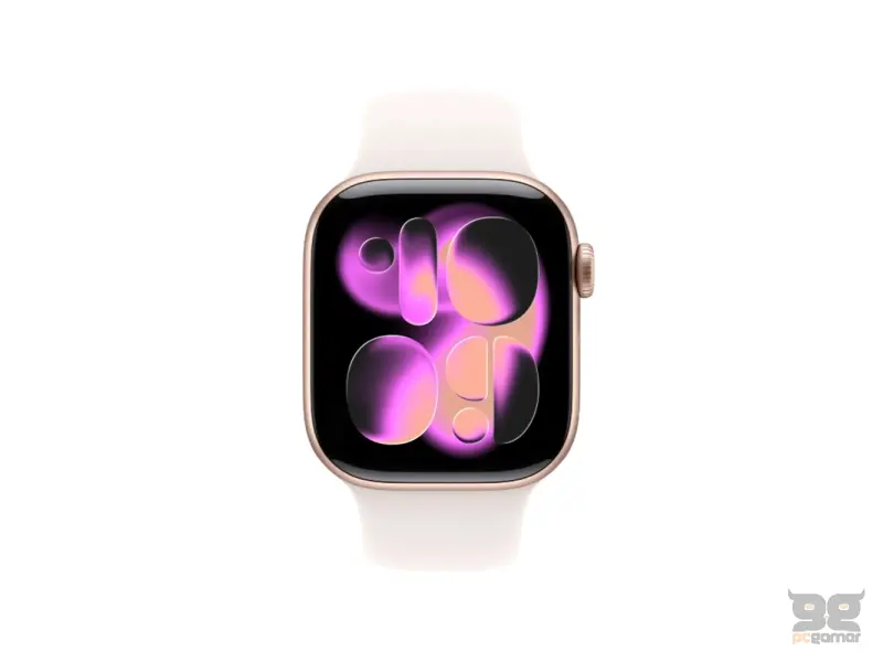 APPLE Watch Series 11 GPS 46mm Rose Gold Aluminium Case with Light Blush Sport Band - M/L (mev74et/a) 