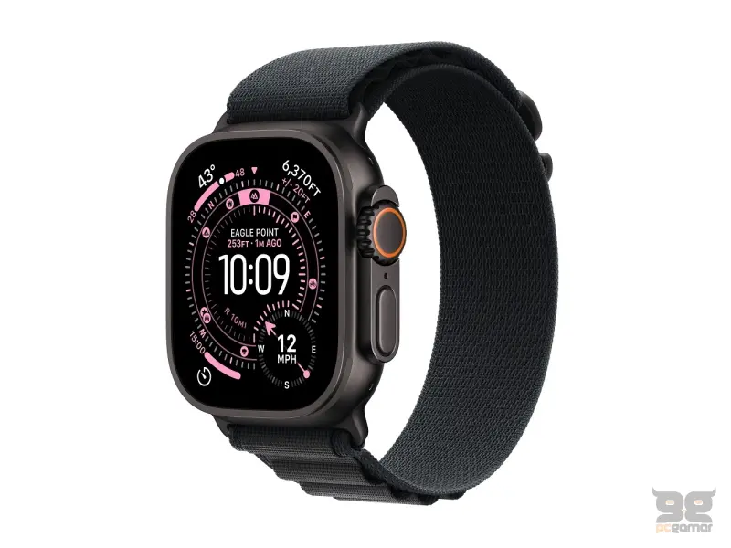 APPLE Watch Ultra 3 Cellular 49mm Black Titanium Case with Black Alpine Loop - Medium (mf0v4se/a) 