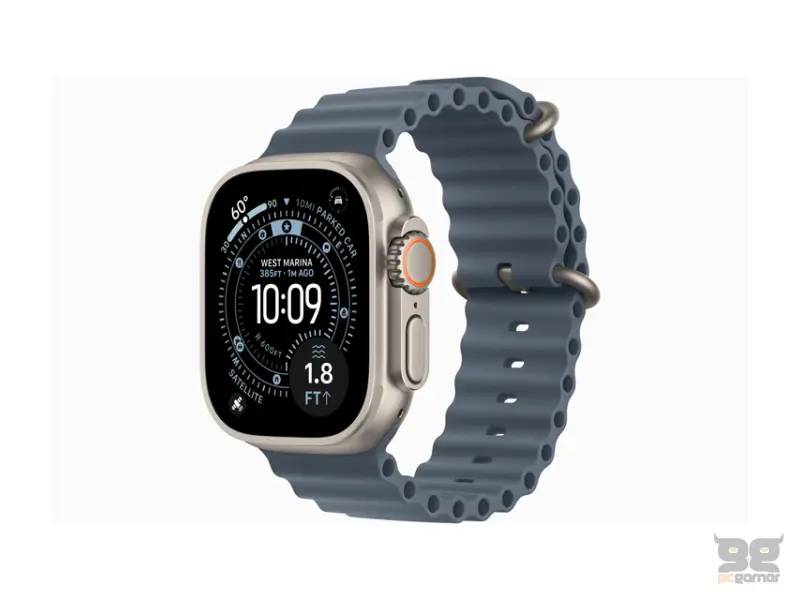 APPLE Watch Ultra 3 Cellular 49mm Natural Titanium Case with Anchor Blue Ocean Band 