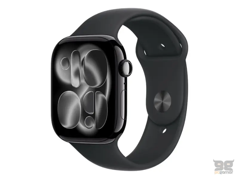 APPLE Watch S11 GPS 46mm Jet Black Aluminium Case with Black Sport Band -S/M (MEUW4RK/A) 