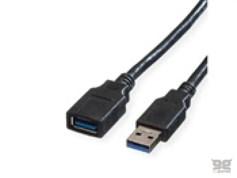 ROLINE USB 3.2 Gen 1 Cable, produzni USB kabl,  A - A, M/F, black, 1.8 m